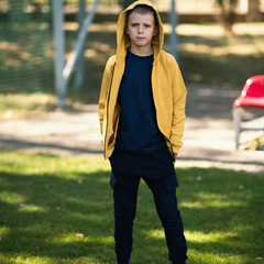 Bluza Hoodie z kapturem musztardowa