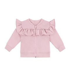 Bomberka z falbanką, pudrowy róż