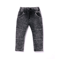 Bawełniane spodnie ciemny jeans