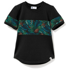 T-shirt czarny Monstery i ananasy