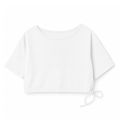 Bluzka z krótkim rękawem oversize biała