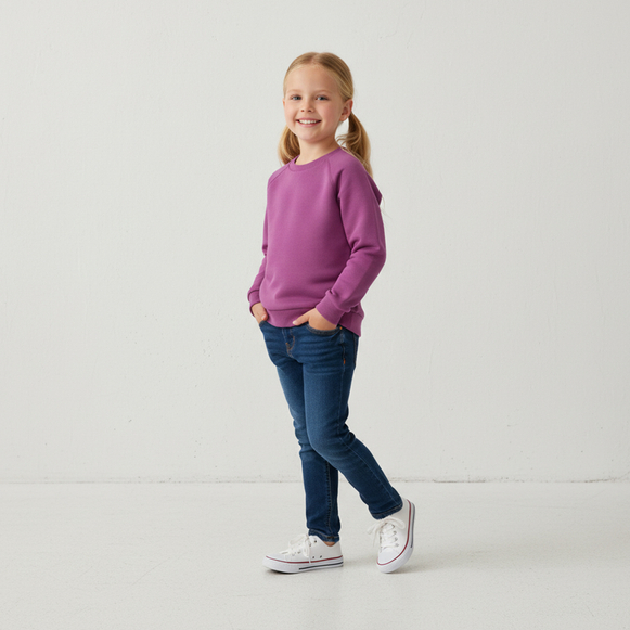 Bluza dresowa Basic purpurowa