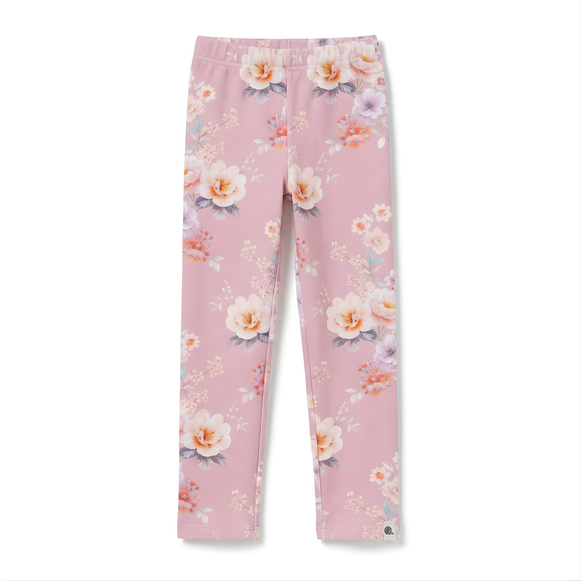 Legginsy dziewczęce bawełniane Pink Roses