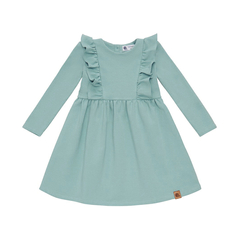 Sukienka z falbanką niebieska