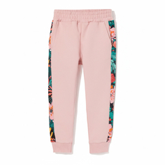Spodnie dresowe różowe z lampasem Bloom Explosion Flowers