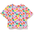 T-shirt oversize dla dziewczynki Kolorowe serca