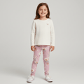 Legginsy dziewczęce bawełniane Pink Roses