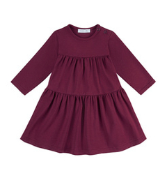 Sukienka niemowlęca z przeszyciami bordowa