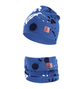 Zestaw czapka Beanie Łapka, niebieski