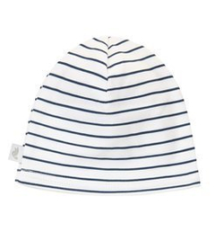 Czapka biała w paski