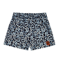 Krótkie spodenki klasyczne granatowe Kwiatki
