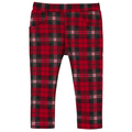 Spodnie dresowe w kratę czerwone