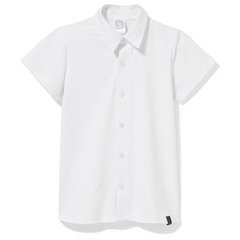 Koszula bawełniana krótki rękaw, biała