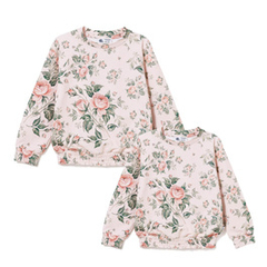 Zestaw  bluz dla mamy i córki Róże na beżu