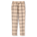 Spodnie bawełniane niemowlęce, beżowe w kratę