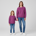 Zestaw bluz dresowych dla mamy i córki Basic, purpurowy