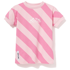 Bawełniana tunika krótki rękaw, różowa