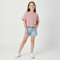 T-shirt oversize dla dziewczynki Różowy