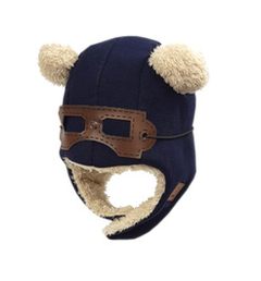 Czapka Teddy zimowa, granatowa