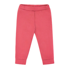 Legginsy niemowlęce koralowe z kokardkami