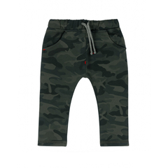 Dresowe spodnie khaki moro