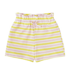 Krótkie spodenki Mia paski limonkowo-różowe