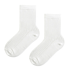 Skarpetki dziecięce z bawełny organicznej, prążek ecru