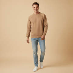 Bluza dresowa Basic karmelowa