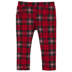 Spodnie dresowe w kratę czerwone