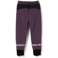 Spodnie softshell fioletowo-czarne z odblaskami