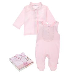 Zestaw niemowlęcy Inka różowy