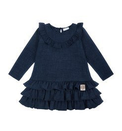 Sukienka z falbankami , dżins