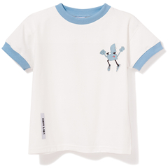 T-shirt chłopięcy, śmietankowo-niebieski