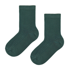 Skarpetki dziecięce z bawełny organicznej, prążek zielone