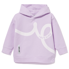 Bawełniana bluza z kapturem, jasny fiolet