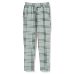 Spodnie bawełniane niemowlęce, szare w kratę