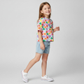 T-shirt oversize dla dziewczynki Kolorowe serca