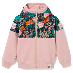 Zapinana bluza z kapturem Colorful Garden