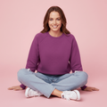 Bluza dresowa dla mamy Basic purpurowa