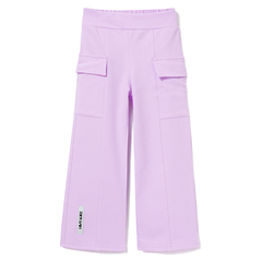 Spodnie dziewczęce z przeszyciem, fioletowe