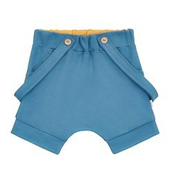 Krótkie spodenki z szelkami niebieskie