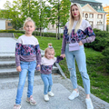 Bluza prosta Fioletowe kwiaty dla mamy