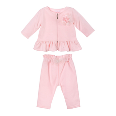 TR-75730Dres bawełniany niemowlęcy różowy Flawia