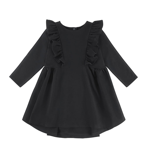 Sukienka dziewczęca czarna ze skrzydełkami