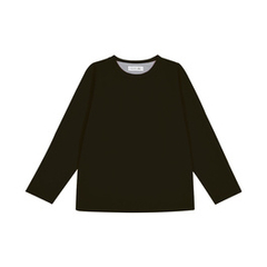 Bawełniana bluzka z długim rękawem, czarna