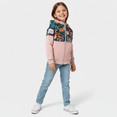 Zapinana bluza z kapturem Colorful Garden