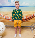 Krótkie spodenki chłopięce musztardowe