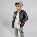Kurtka chłopięca typu bomber, czarna