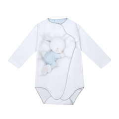 BSL-52830W/B Body niemowlęce Pupilek biały z niebieskim