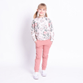 Bluza bawełniana dziewczęca Róże na beżu